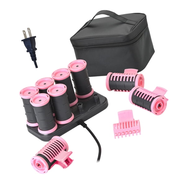 8PCS Electric Curling Rollers With Heating Time Ideal For Creating Natural Looking Waves