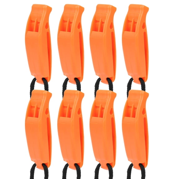 8PCS Emergency Survival Whistle Double Frequency Loud Sound for Water Sports Camping 2.83 inches / 7.2 cm