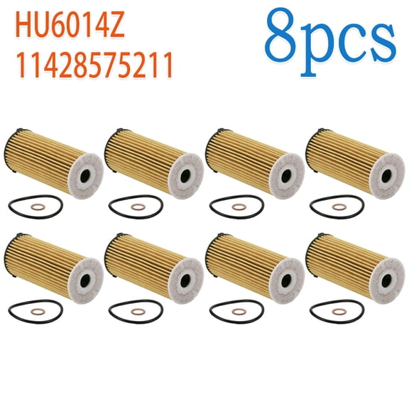 8PCS Engine Oil Filter HU6014Z For BMW F22 F23 F30 F31 F32 F33 F34 F36 G01 G30