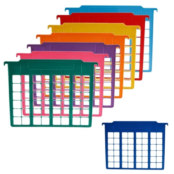 8PCS FC Hanging File Folder Dividers, File Organizer Hanging Rack Inserts for Filing Cabinets, Desk File Storage & Document Classification, Office Supplies, Multicolour
