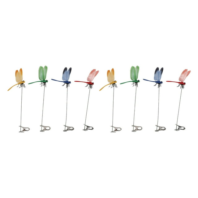8pcs Fake Dragonfly Clip Waterproof Outdoor 3d Dragonfly Garden 8pcs Fake Dragonfly Clip Waterproof Outdoor 3d Dragonfly Garden