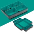 thumbnail image 1 of 8PCS Felt Drawer Organizer Tray Set, Desk Drawer Storage Dividers, Space-saving Storage for Home Office, Jewelry, Snacks, Green, 1 of 4