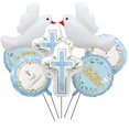 thumbnail image 2 of First Communion Centerpieces - 8PC God Bless Honeycomb Table Decor For Baptism Party 2 of 14