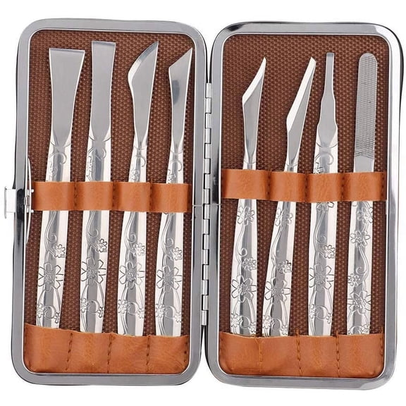 8PCS Foot Shaver Pedicure Tool Set, Stainless Steel Dead Skin Horny Removal Kit, Foot Callus Nail Pedicure Knives, Foot File for Women Men Care Feet