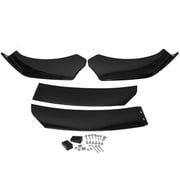 8PCS For 2006-2008 Honda Fit Black Front Bumper Lip Spoiler Splitter Side Skirts