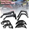 thumbnail image 1 of 8PCS Front & Rear Fender Flares+Inner Fender Liners Set for 2018-2026 Jeep Wrangler JL & JL Unlimited 2-Door & 4-Door Steel, 1 of 15