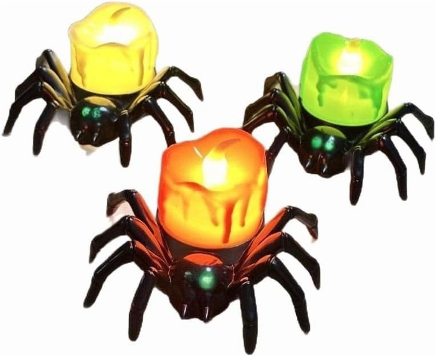 8PCS Funny Spider LED Candle - Halloween Decorations, Creepy Crawly ...