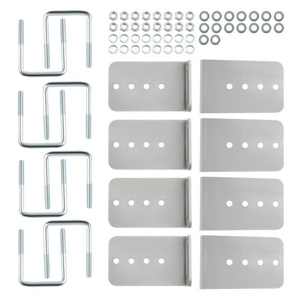 8PCS Galvanized L-Type Boat Trailer Bunk Brackets Set fit for 3 x 3 Crossmember