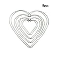 thumbnail image 1 of 8PCS Heart Wire Wreath for Home Decor Wedding New Year Valentines Christmas Decoration, 1 of 5