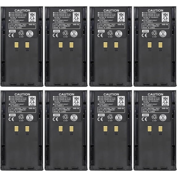 (8PCS) KNB-16 Battery KNB-17 KNB-22 KNB-17A Battery for KENWOOD TK-280 TK-380 TK-190 TK-290 TK-390 TK-480 TK-481 TK-5400 TK-4100 KNB-16A KNB-16L KNB-21 KNB-21N KNB-22N TK280 TK380 Battery