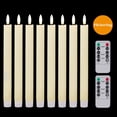 thumbnail image 1 of Lasumora Flameless Taper Candles with Timer and Remote, 8PCS Real Wax Battery Operated Ivory Candles for Wedding Window Home Decoration, 1 of 8