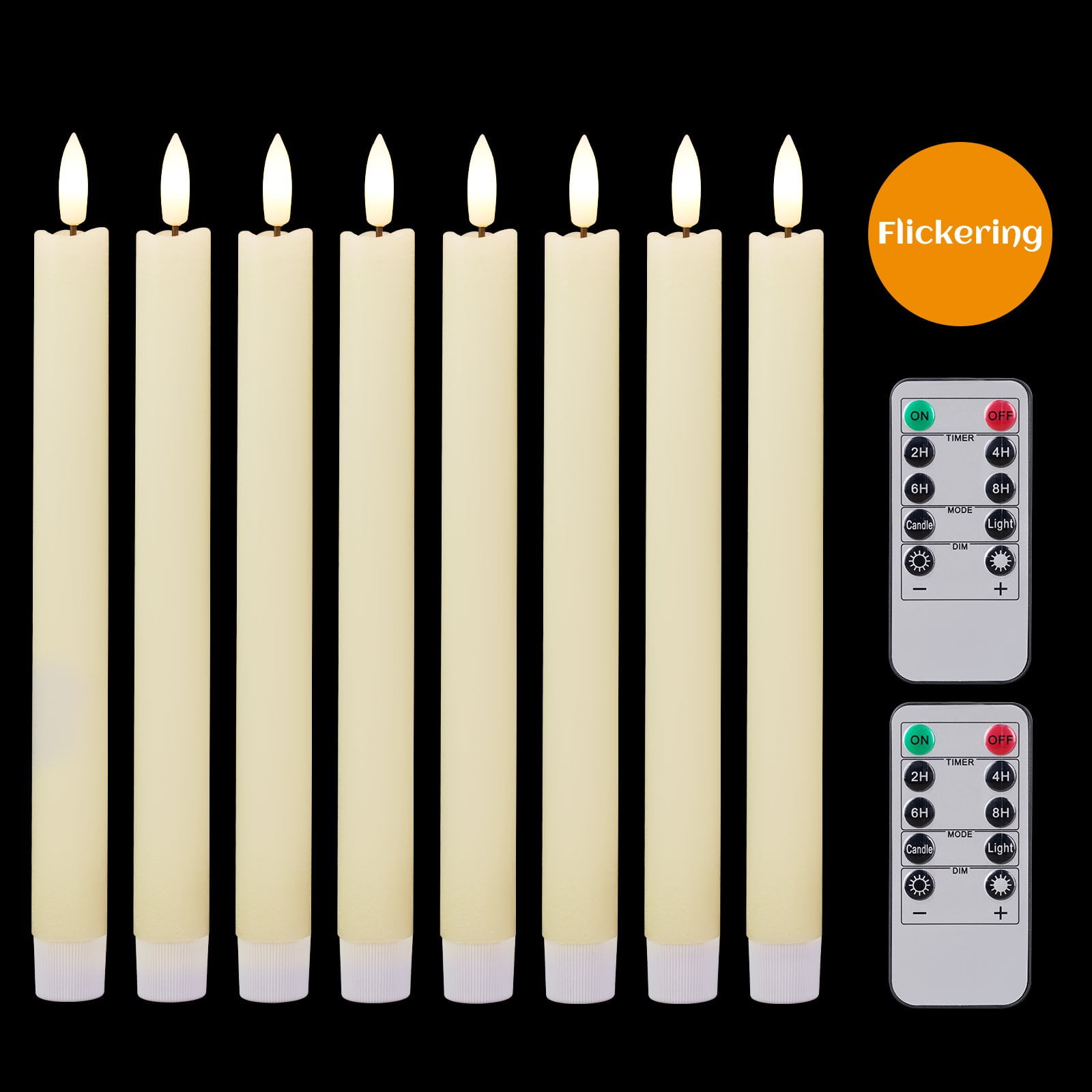 Lasumora 8PCS LED Flameless Candles with Timer, Remote Control, Battery ...