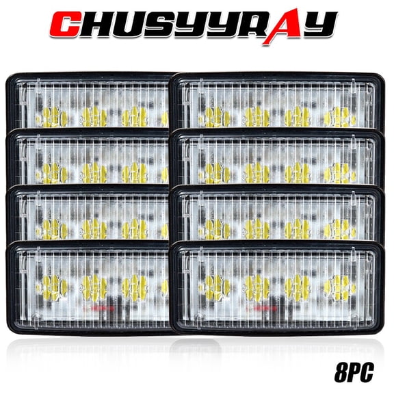 8PCS LED Upper Cab Light RE306510 For Deere 7010 Series 7610, 7710, 7810