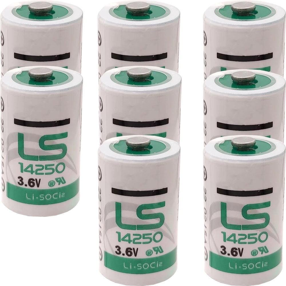 8PCS LS14250 3.6v 1/2 AA Lithium Battery 1200mAh replace for SAFT LS 14250
