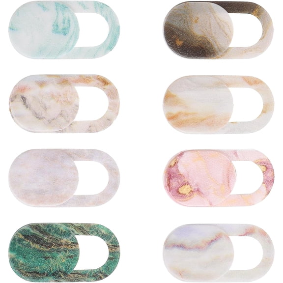 8PCS Laptop Camera Cover Slide, Marble Webcam Slide Phone Cover, Ultra-Thin Computer Blocker Slider Privacy for Desktop PC Tablet(Marble)