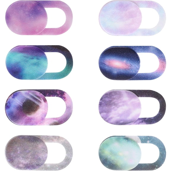 8PCS Laptop Camera Cover Slide, Starry Sky Webcam Cover Slide Phone Camera Cover, Ultra-Thin Computer Camera Cover Slide Blocker Slider Privacy Cover for Laptop Desktop PC Tablet(Starry Sky)