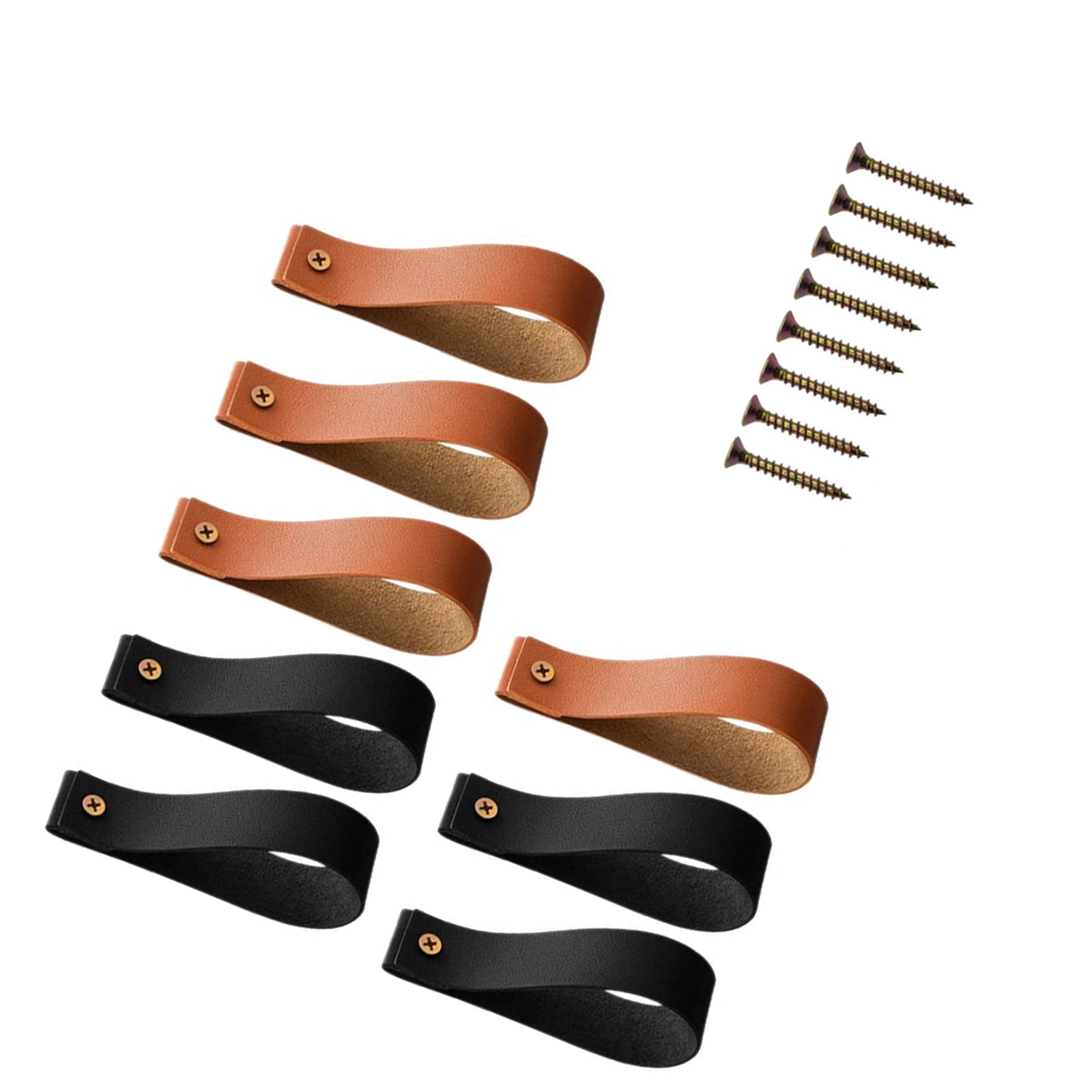 8PCS Leathers Curtain Rod Holder,PU Leather Curtain Rod Bracket for ...