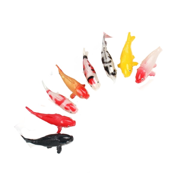 8PCS Life Like Miniature PVC Fish Model Figure Realistic Fish Aquarium Accessories for Fishtank Decors
