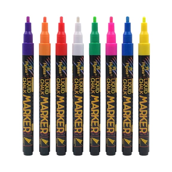 8PCS Liquid Chalk Markers DIY Mirror Pens Chalk Pens Easy Clean Up for Nonporous Chalkboards Bistro Boards Glass and Windows