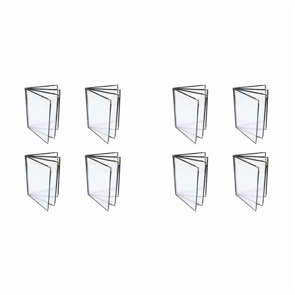 8PCS Menu Covers, Menu Covers 8.5X11Inch, Menu Holder 4 Page 8 View, Restaurant Menu Covers for A4 Size Paper, Menu Book