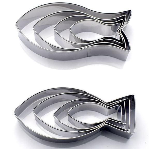 8 Nonrust Metal Fish Cookie Molds Set Reclaimable Baking Utensils For Creative Cake Decorations And Themed Parties