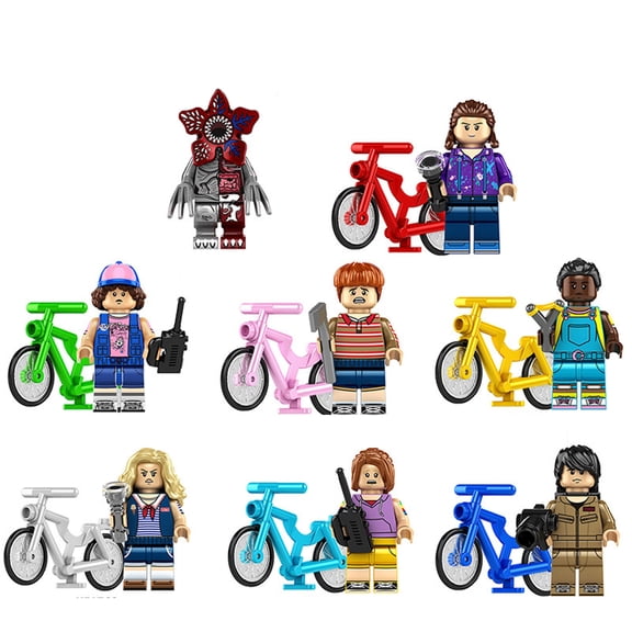 8PCS Minifigures Set Eleven Max Hawkins Town Movies Building Blocks, Creative Puzzle Toys for Children Christmas Gift Birthday Present