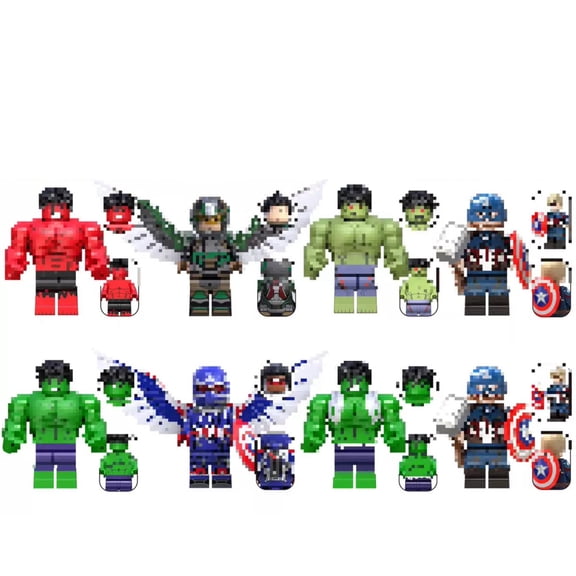 8PCS Minifigures Super Movies Building Blocks, Creative Puzzle Toys for Children Christmas Gift Birthday Present