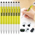 thumbnail image 1 of 8PCS Multitool Pen,Stocking Stuffers for Men,Gifts for Him,Multitool Pen Christmas Birthday Present,Ideas for Guys Husband Who Have Everything,Tools Cool Gadgets Birthday(Yellow), 1 of 8