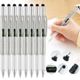 thumbnail image 1 of 8PCS Multitool Pen,Stocking Stuffers for Men,Gifts for Him,Multitool Pen Christmas Birthday Present,Ideas for Guys Husband Who Have Everything,Tools Cool Gadgets Birthday(Silver), 1 of 8