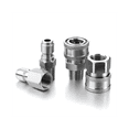 thumbnail image 1 of 8X 3/8 Inch Stainless Steel Male Female Quick Connector-Silver, 1 of 5