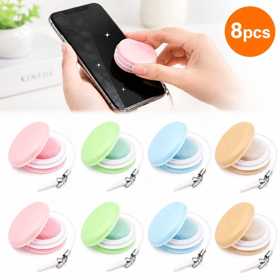 CELECTIGO 8-Pack Macaron-Style Screen Cleaning Cloths, Portable Phone, Tablet, Laptop, Monitor, Camera Lens and Eyeglasses Cleaners