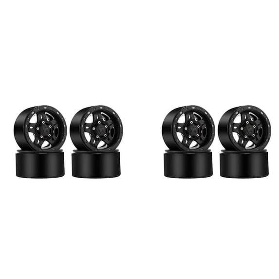 8PCS Plastic Beadlock 2.2 Wheel Hub Wheel Rims for 1/10 RC Crawler Car SCX10 Wraith Capra RR10 TRX4 D90