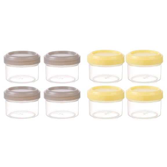 8PCS Food Storage Containers with Screw Lids, BPA-Free, Reusable Stackable Jars for Portion Control, Snacks, Travel, Kitchen, Freezer, & Art and Craft Supplies