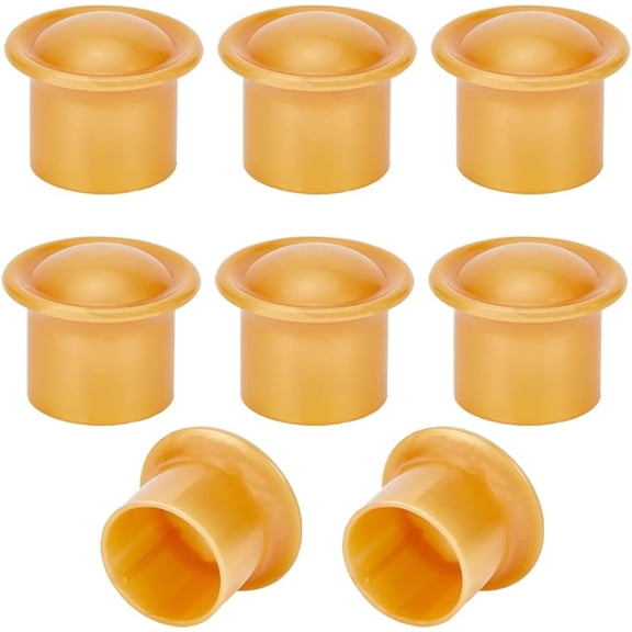 8PCS Platic Window Curtain Rod Covers Gold Ends Curtain Caps Column Drapery Pole Finials 28mm Inner Diameter Curtain Heads for Home Office Curtain Roman Rod Decor Accessories(41x33mm)