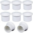 thumbnail image 1 of 8PCS Platic Window Curtain Rod Covers White Ends Curtain Caps 28mm Inner Diameter Column Drapery Pole Finials Curtain Heads for DIY, 1 of 9