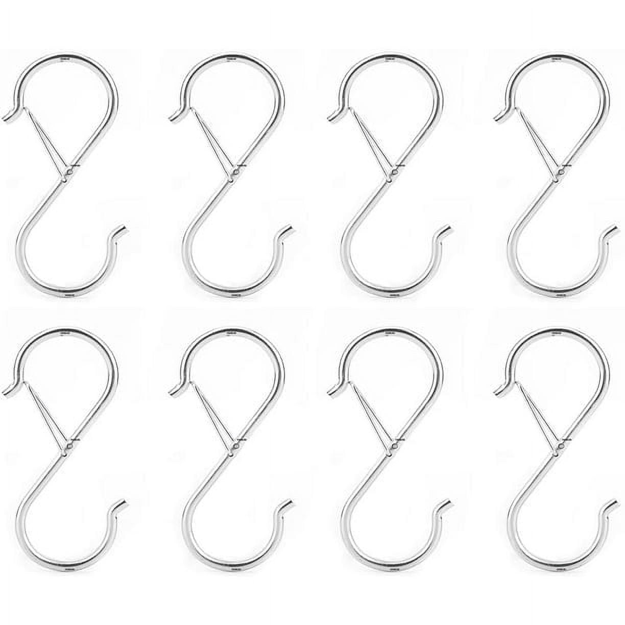 Zendure Rustproof S Hooks, Stainless Steel Silver, 8 Pieces