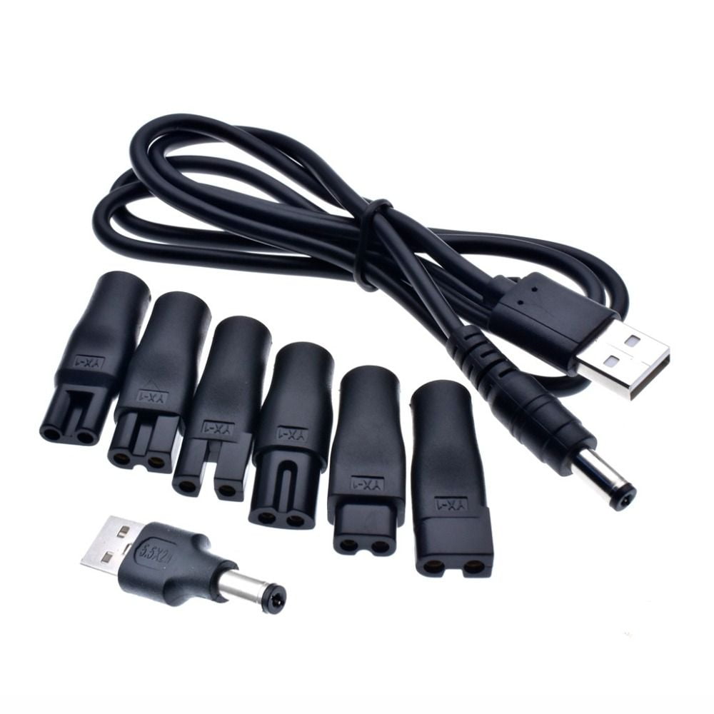 8PCS/SET Universal Electric Razor Cord Charging Cable Portable Power