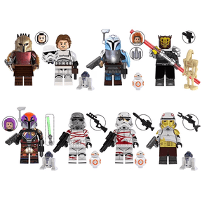 8PCS Sci-Fi Action Figures Building Blocks, 1.77" Collectible Minifigures