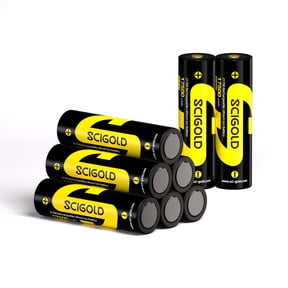 8PCS Scigold Rechargeable Batteries 17500mWh 3.6V Lithium Ion Battery Lengthen