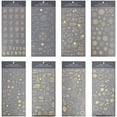thumbnail image 1 of 8PCS Self-Adhesive Stickers Mixed Style Decorative Star Snowflake Stickers for DIY Personalize Hand Account Photo Frame Album Laptop Water Bottle Scrapbook Decoration, 1 of 8