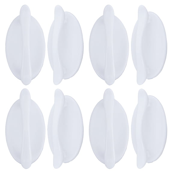 8PCS Self Stick Instant Cabinet Drawer Handle Pulls White Peel and Stick Door Handle Helper Stick Push Pull Knobs Convenient Opening Drill FreeDIY