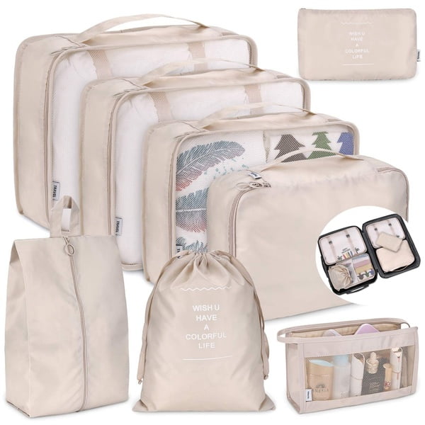 6 Luggage Storage Bags Travel Organizer Suitcase Toilet Kit