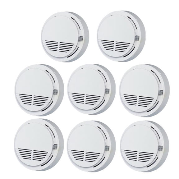 8PCS Smoke Alarm Detector Home Safety Sensor Alert
