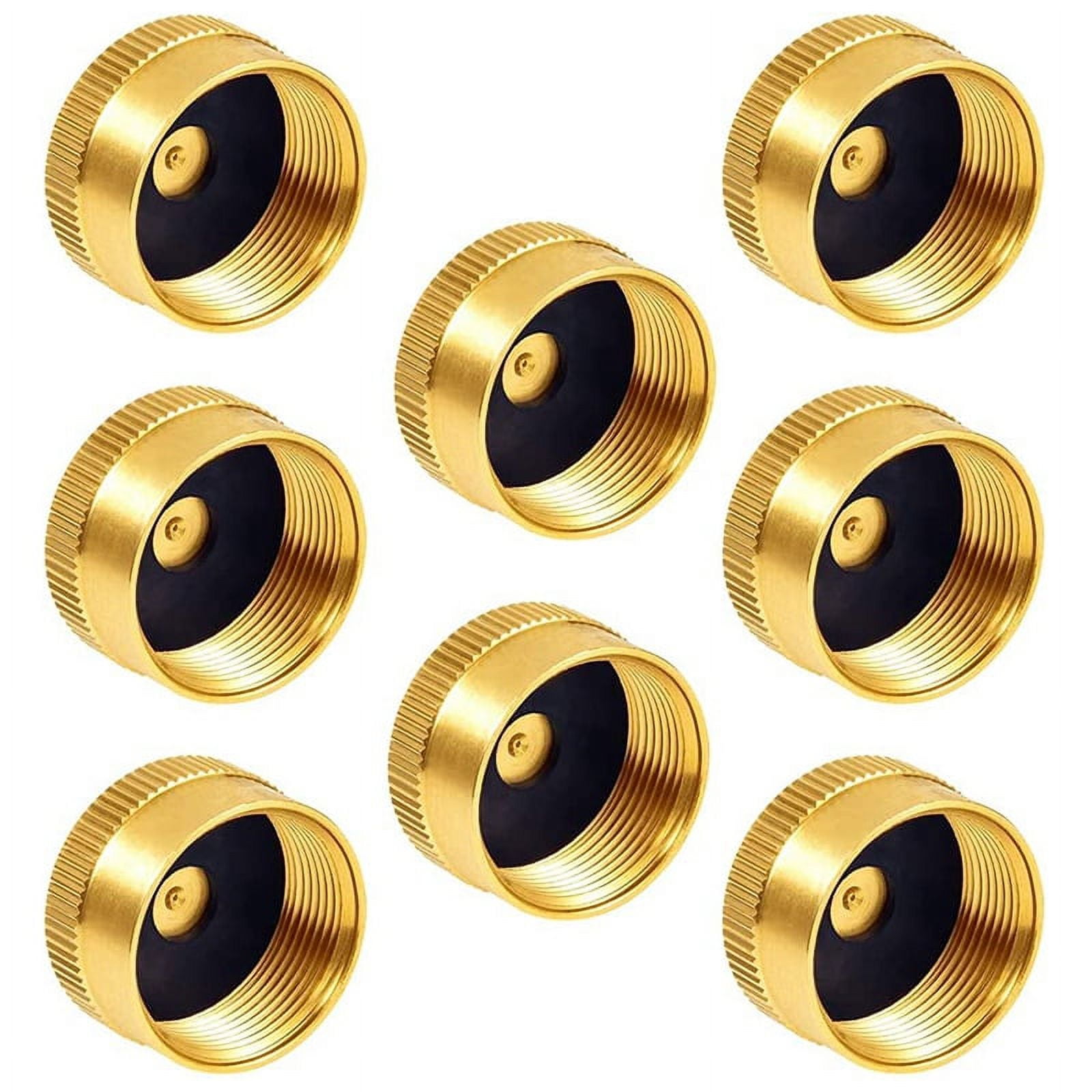 8PCS Solid Brass Propane Bottle Caps Suitable for All 1LB Gas Refill