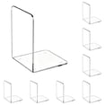 thumbnail image 1 of 8PCS Square Clear Book Ends, Acrylic Bookends for Shelves, Non-Slip Bookend Decorative for Heavy Duty Book, Books Holder Stopper, Bookshelf Dividers Books Organizer for Office Home, 1 of 9