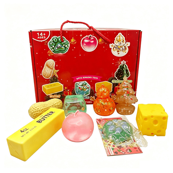 8PCS Squishy Fun Box, Mystery Box Fun Set Pack, Soft Fidget Toys Slow Rising Stress Ball for Anxiety Stress Party Favors