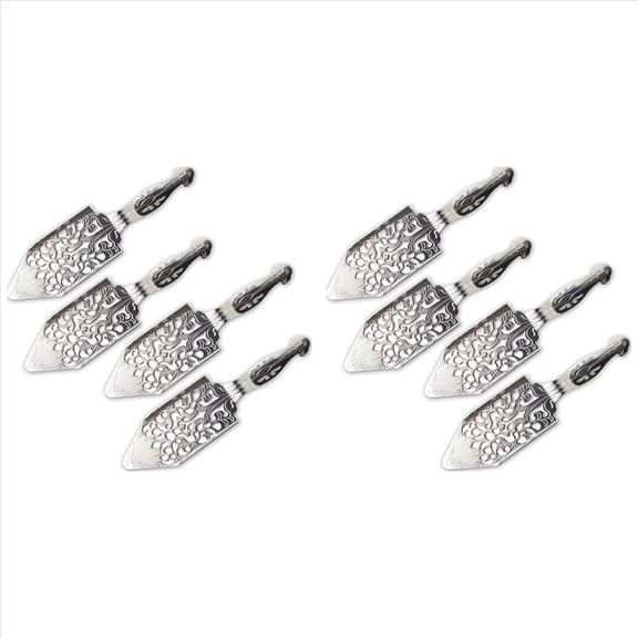 8PCS Stainless Steel Absinthe Spoons Vintage Cocktail Bar Glass Cup Drinking Filter Hollowed Out Spoon