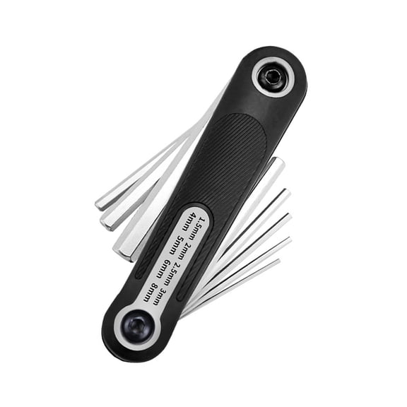 8PCS Star Hexagon Key Set Heat Treated Carbon Steel Foldable Hexagon Wrench for Home Use and Professional Mechanical Use
