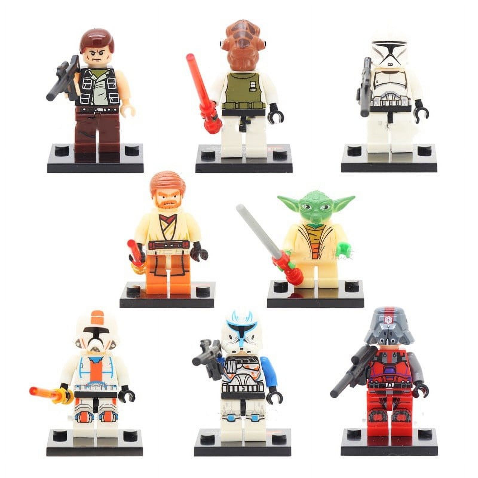 8PCS Star War Action Figures Minifigures Building Blocks Toy Set Yoda