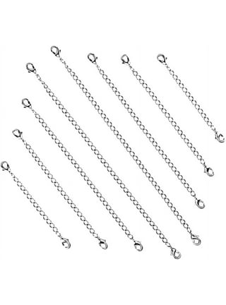 Necklace Extender, 12 PCS Chain Extenders for Necklaces, Premium Stainless  Steel Jewelry Bracelet Anklet Necklace Extenders(Silver), Length: 1.2 2